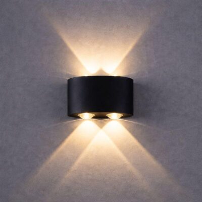 One94Store LED Outdoor Wall Light Pack of 1 | Warm White (WW) 2 -Way Wall Lamp | 4W Aluminium Body, Rainproof & Shockproof, Decorative Step/Pathway/Light Fixture with 3 Month Warranty