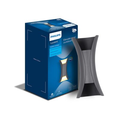 Philips aluminium 10W Vertical decorative Wall Light|Lucent Outdoor Wall Light for Decoration|Colour : Warm White, Pack of 1