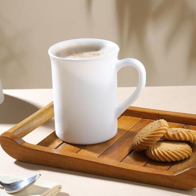 Larah by BOROSIL Logo Wise Mug, 350ml, Multicolor (Opalware)