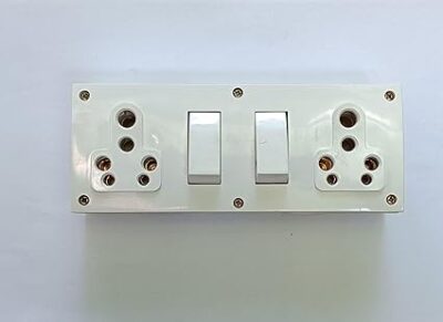 SWITCH SOCKET COMBINED BOX 2 IN 1 POLYCARBONATE BOX 6/ 16A 240V AC | POLYCARBONATE BOX Pcs 1