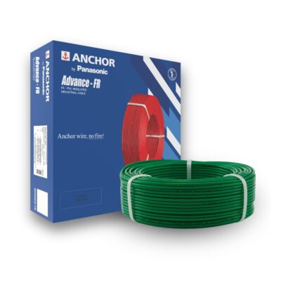 Anchor by Panasonic Advance FR 90m 1.5 sq.mm Electric Wire, PVC Insulated Class 2 Conductor (100% Copper), Anti-Rodent & Flame Retardant Wire for Domestic & Industrial Use (27404GN)