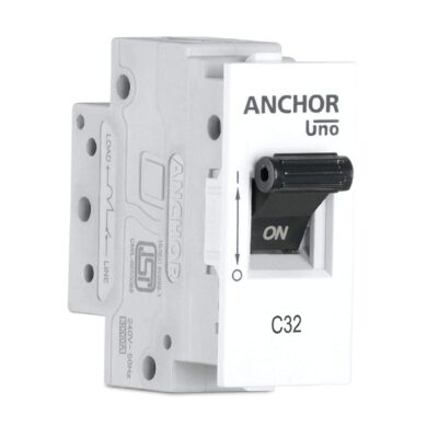 Anchor by Panasonic 98074 UNO Mini Modular 32A Single Pole C Curve MCB, (Pack of 2)