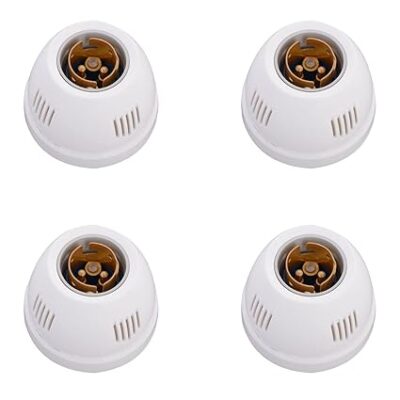 Anchor by Panasonic Fancy Lamp Holder Batten Type, White, ISI Certified, Ideal for Ceiling/Wall Use with Standard Bulbs – Pack of 4