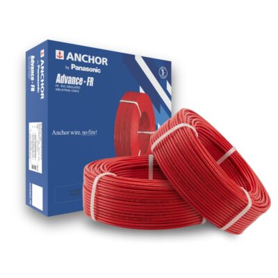 Anchor by Panasonic Advance FR 90m 2.5 sq.mm Electric Wire, PVC Insulated Class 2 Conductor (100% Copper), Anti-Rodent & Flame Retardant Wire for Domestic & Industrial Use (27415RD-02)