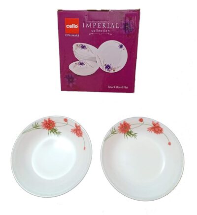 Cello Opalware Floral Bowl - 2 Piece, Pink, White