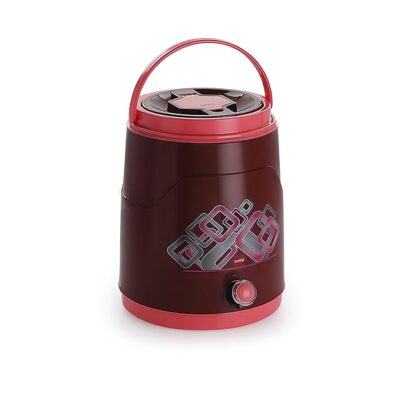 Cello Fountain Pastic Insulated Water Jug | Thermos Jug | Inner Stainless Steel Jug | Hot & Cold | Easy to Carry | 10 litres, Maroon